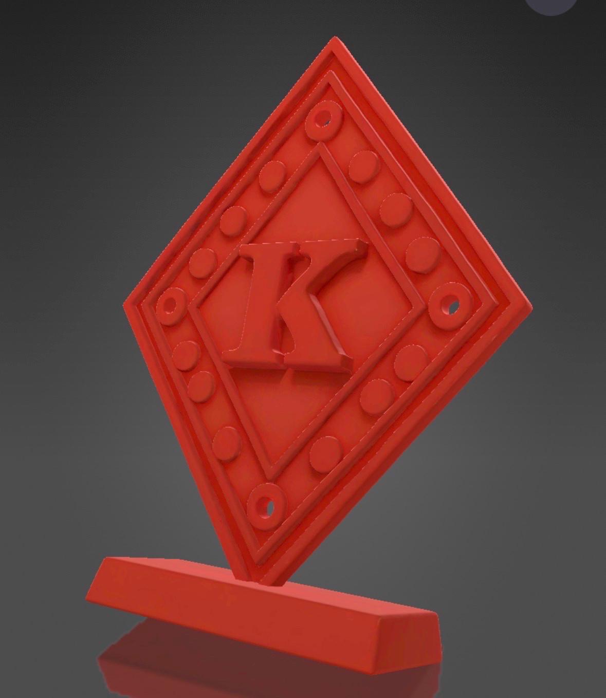 Kappa Alpha Psi 3D Printed Sculpture - Customizable Base __etsy:7273935077