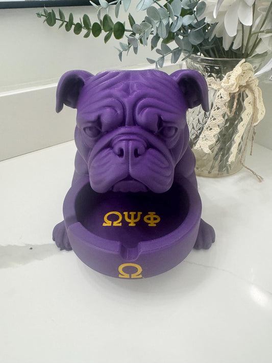 Omega Psi Phi Bulldog Catchall / Tray Sculpture __etsy:7649178861