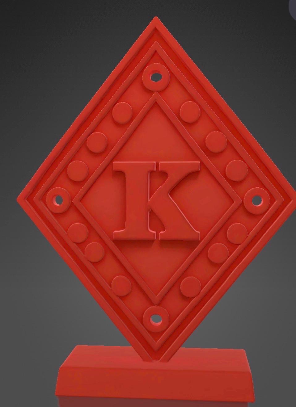 Kappa Alpha Psi 3D Printed Sculpture - Customizable Base __etsy:7225966254