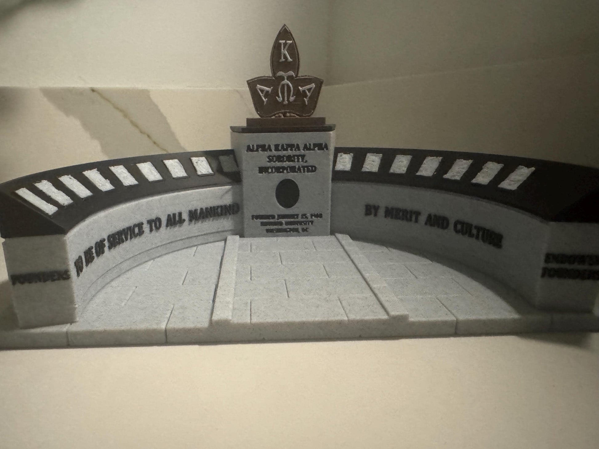 Alpha Kappa Alpha, 3D Printed Monument Replica at Howard University __etsy:7518628190