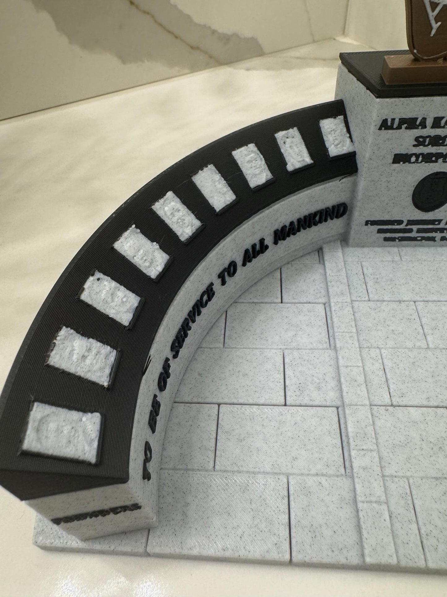 Alpha Kappa Alpha, 3D Printed Monument Replica at Howard University __etsy:7518628606