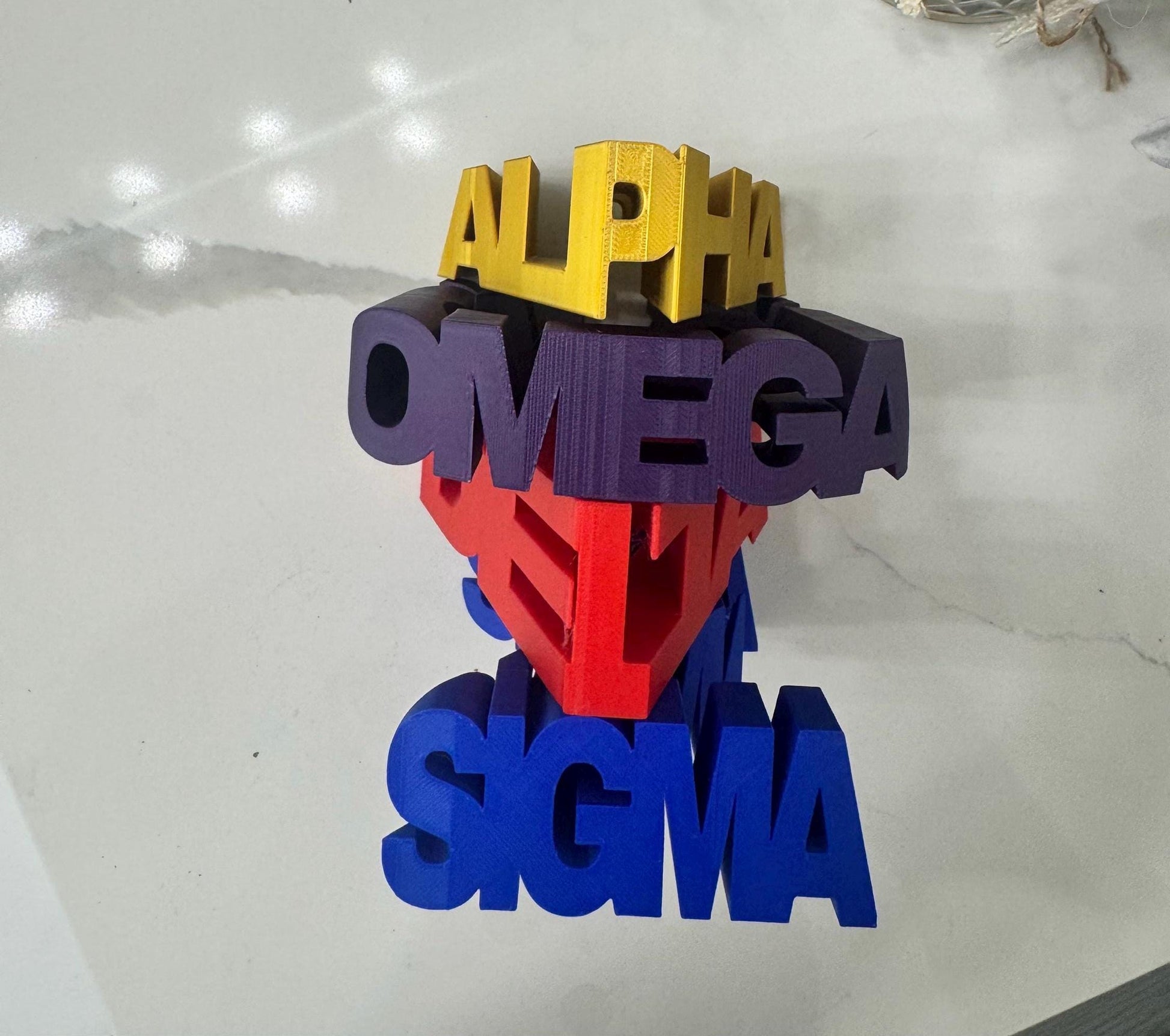 FLIPTEXT Greek Letter Sculpture (Alpha, Delta, Omega, Sigma) - Divine Nine Inspired __etsy:7649157273